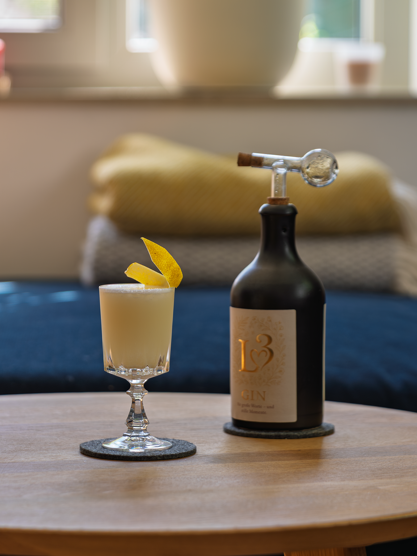 White Lady mit L³ Gin serviert im Glas.